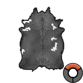Scraped Excellent Black Cow Hide