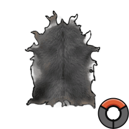 Scraped Fine Black Cow Hide