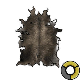 Scraped Moderate Buffalo Hide