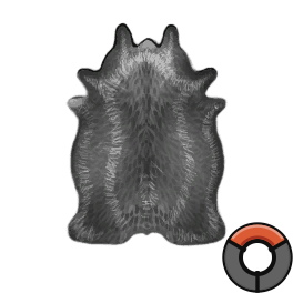 Scraped Perfect Black Cow Hide