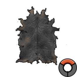 Scraped Robust Black Cow Hide