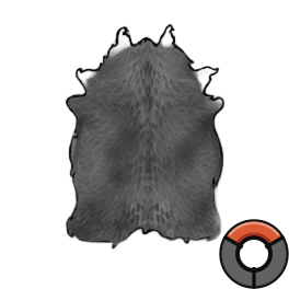 Scraped Strong Black Cow Hide