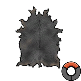 Scraped Sturdy Black Cow Hide