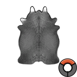Scraped Superior Black Cow Hide