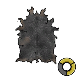 Tanned Robust Black Cow Hide