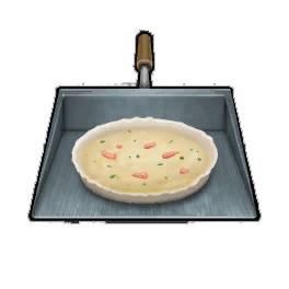 Pink Raw Salmon Quiche