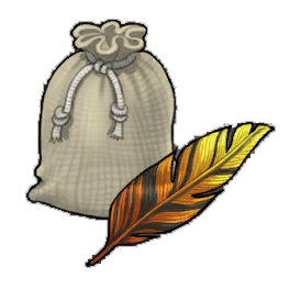Orange and Black Feather