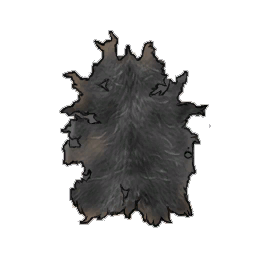 Average Black Cow Hide