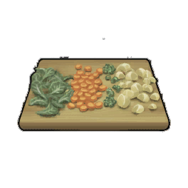 Fine Raw Chopped Vegetables