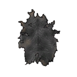 Moderate Black Cow Hide