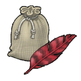 Red and Black Feather