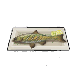 Golden Poached Trout
