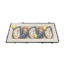 Speckled Oysters with Lemon Juice