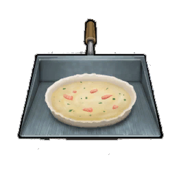 Pink Raw Salmon Quiche