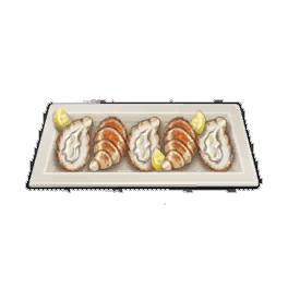 Rusty Oysters with Lemon Juice