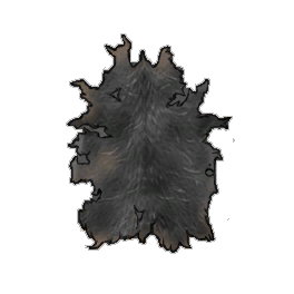 Average Black Cow Hide