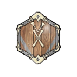 Average (10 to 14) Wooden Hexagon Shield