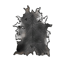 Moderate Black Cow Hide
